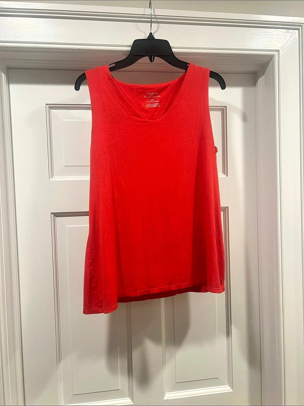 chico's The Ultimate Tee Tank Red Tank Top Size Medium